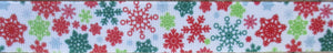 Snowflakes...Greens and Red 1 Inch