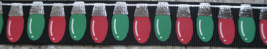 Holiday Lights...on Black 1 Inch