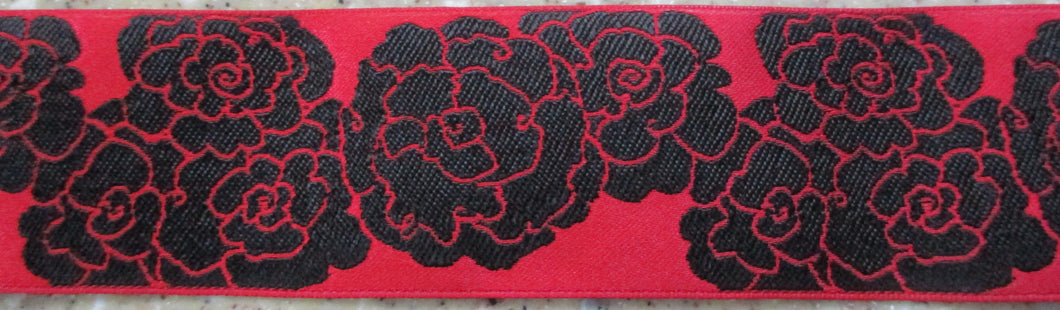 Flowers...Camellia Black on Red