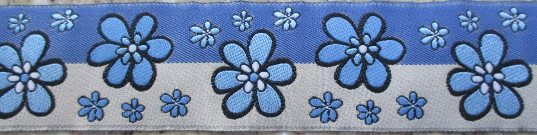 Flowers...Blue on Blue and Tan