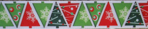 Trees...Decorative Red and Greens 1 Inch