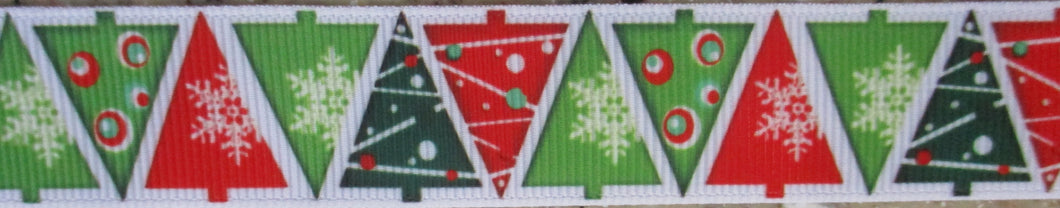 Trees...Decorative Red and Greens 1 Inch