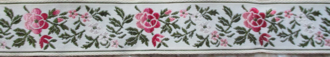 Flowers...Pink Ombre on White 1 Inch (Vintage)