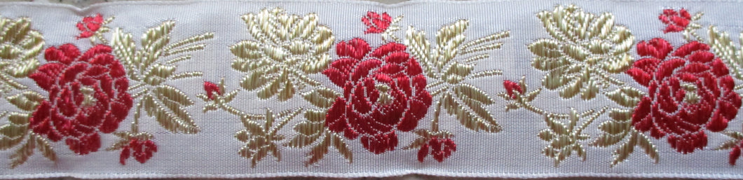 Flowers...Red and Gold Leaves on White (Vintage)