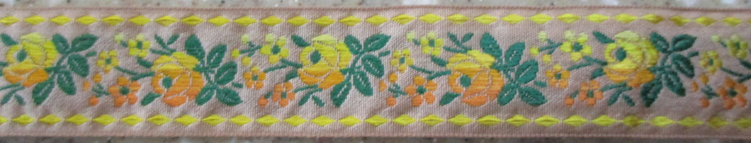 Flowers...Ombre on Tan 1 Inch (Vintage)
