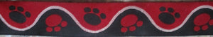 Pawprints...Red 1 Inch