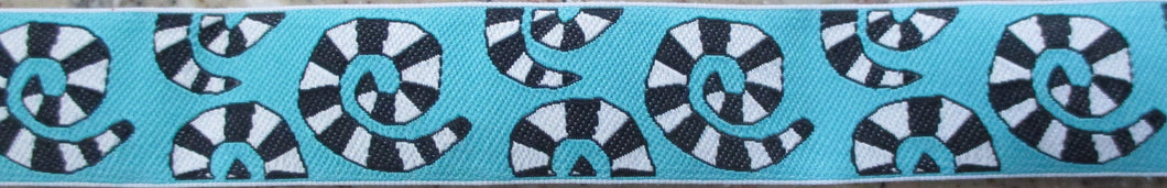 Zebra Tails...Blue 1 Inch
