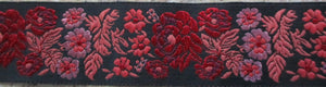 Flowers...Pinks Red on Black (Vintage)