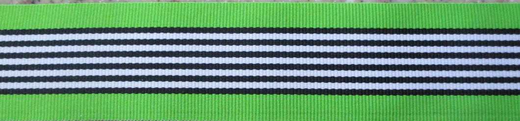 Stripes...Lime Green, Black and White