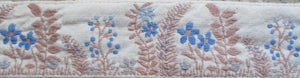 Flowers...Blue and Tan on Cream (Vintage)