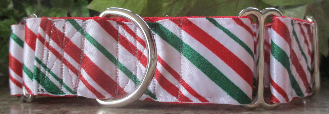 Glitter Red and Green Candy Cane Lines~