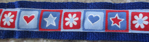 Hearts...Stars Flowers on Blue