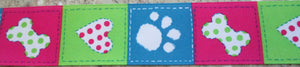 Pawprints...Pink, Green and Blue