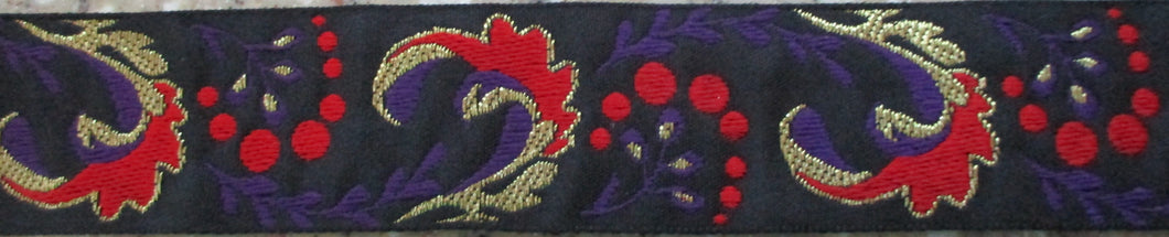 Plumes...Purple, Red and Gold on Black
