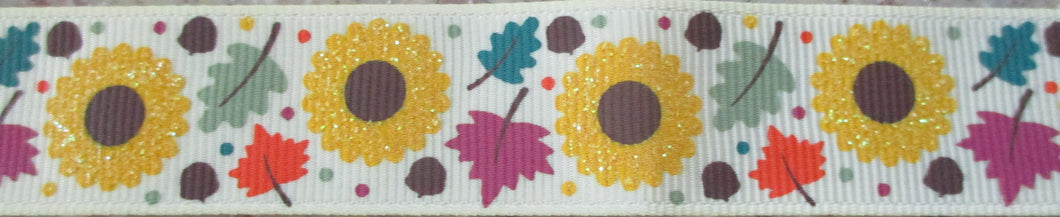 Sunflowers and Leaves 1 Inch