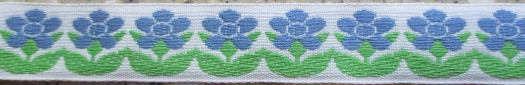 Flowers...Blue in a Line 1 Inch