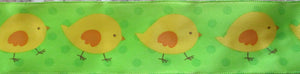 Yellow Chicks on Apple Green