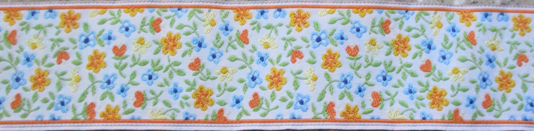 Flowers...Petit with Hearts in Orange and Blue