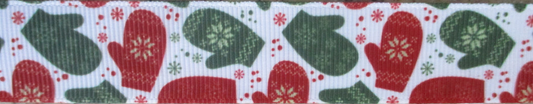 Mittens...Red and Green 1 Inch