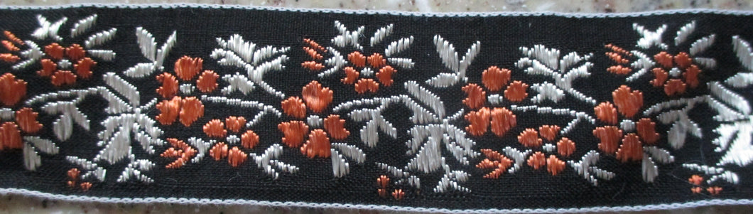 Flowers...Orange on Black (Vintage)