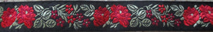 Flowers...Red on Black#1 1 Inch