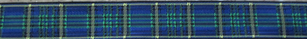 Plaid...Blue and Green 1 Inch